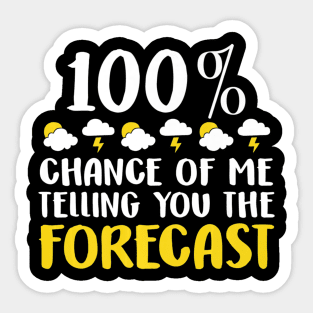 Funny Weather Forecast Tees Humor Kids Gifts Sticker